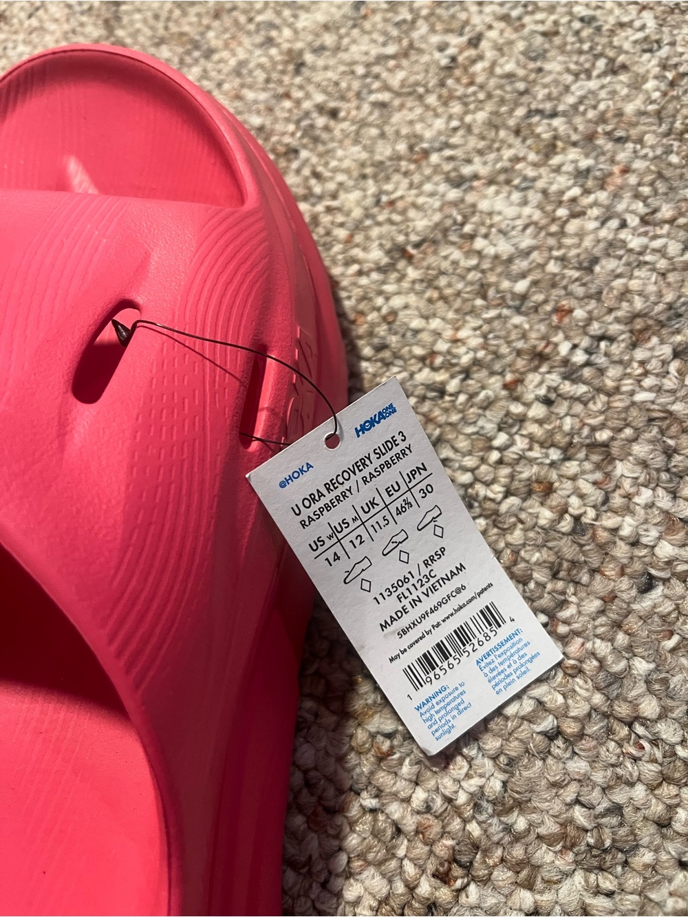 HOKA Pink Ora Recovery Slide Sandals in Raspberry NWT - Picture 2 of 7